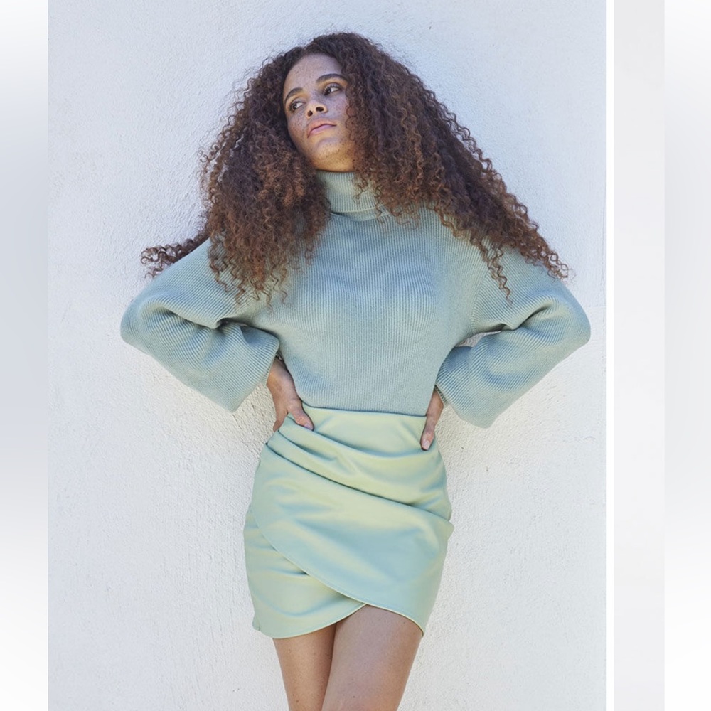 Forever 21 Faux Leather Tulip Hem Skirt